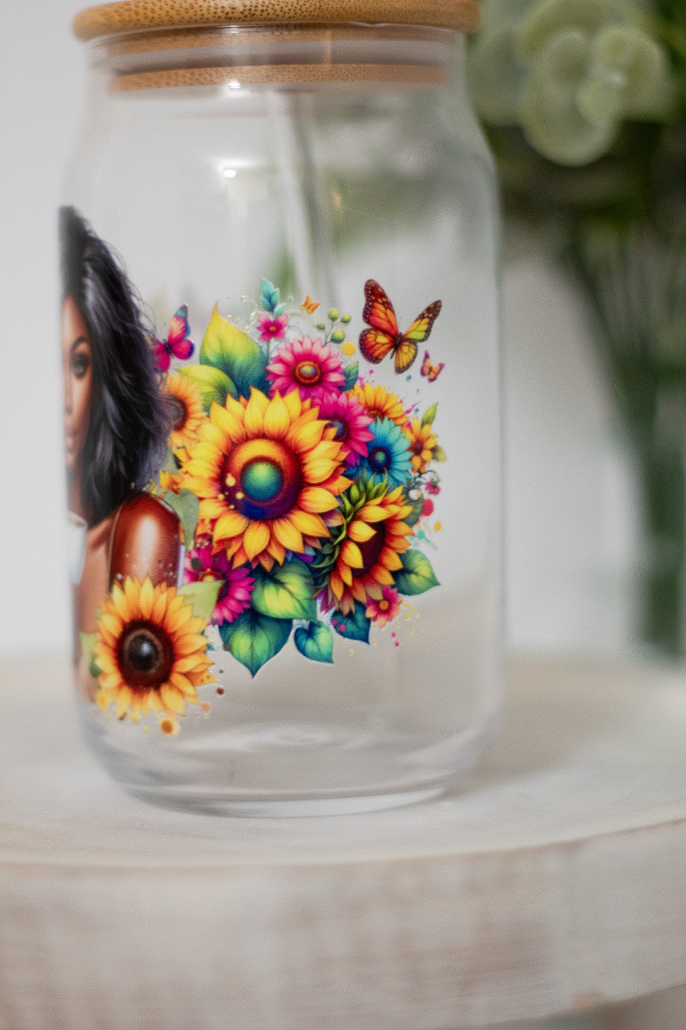 Sun Tea Girly 16oz Glass Tumbler