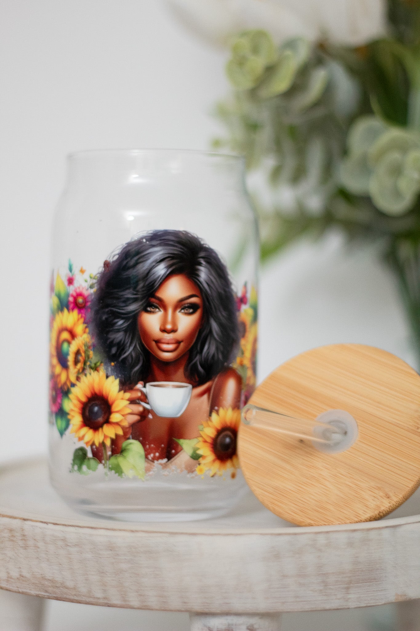 Sun Tea Girly 16oz Glass Tumbler