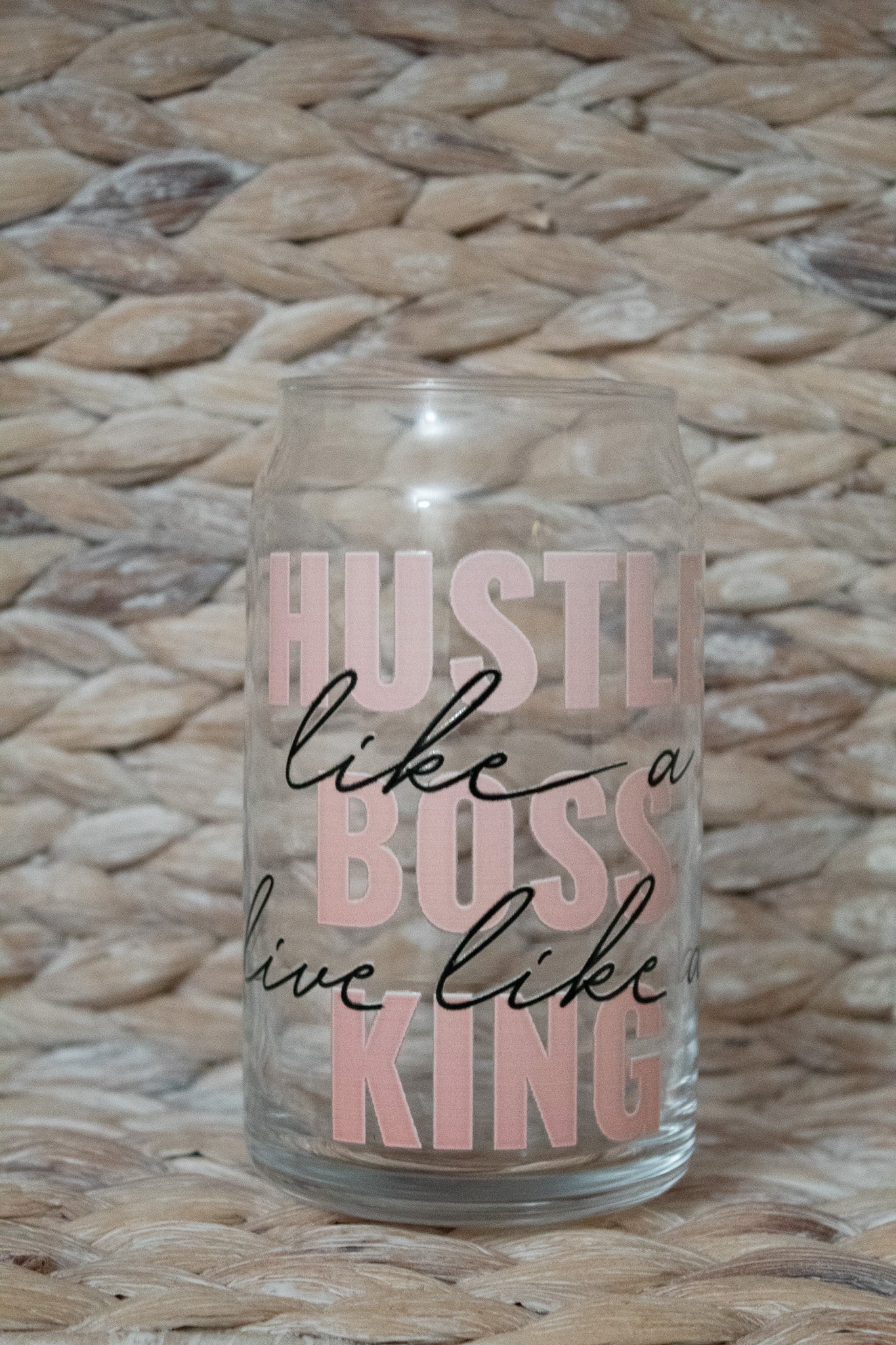 Live Like A King 16oz Glass Cup