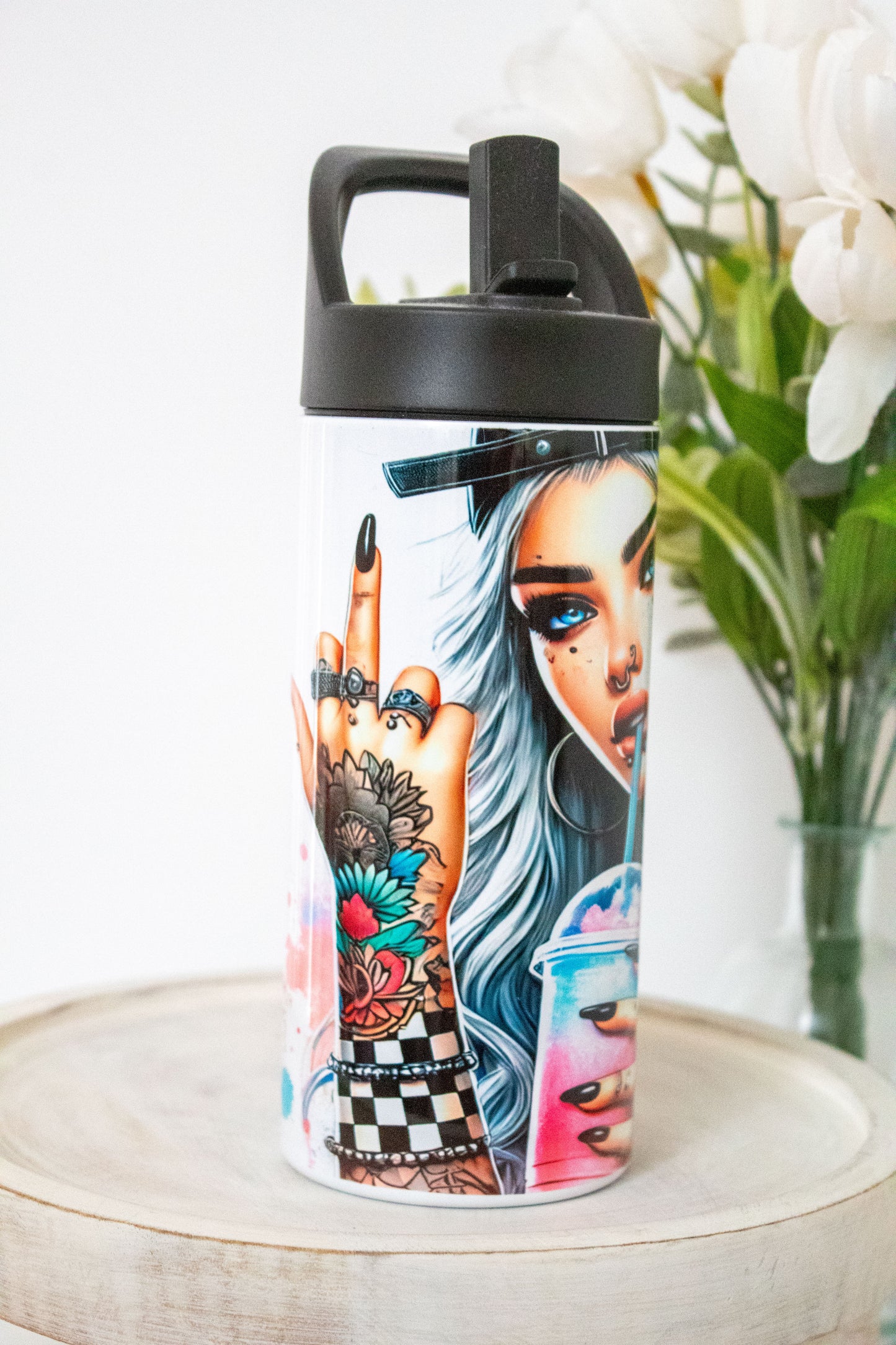 Icy Baddie 18 oz Water Bottle