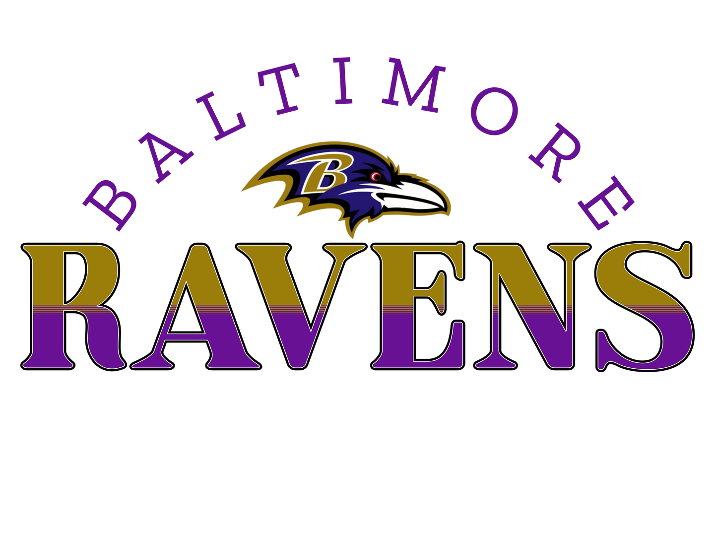 Ravens Ombre Hoodie