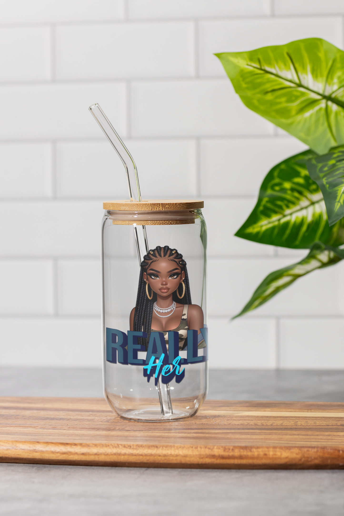 Really H.E.R 16oz Glass Cup