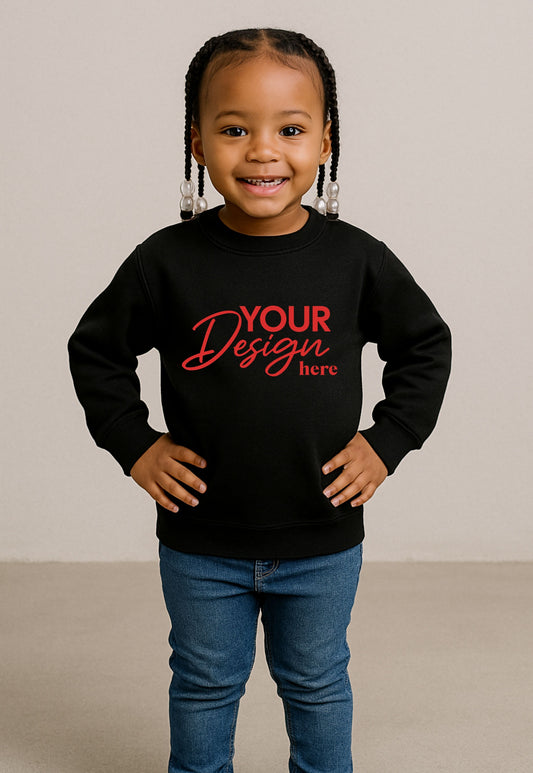 Mockup T-Shirt Black Sweatshirt Kids 2