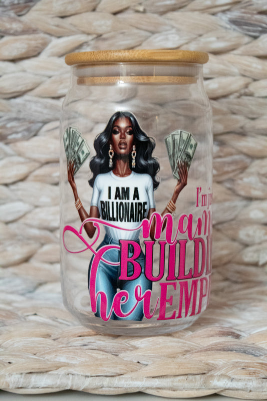 Mama Building Empire 16oz Glass Cup
