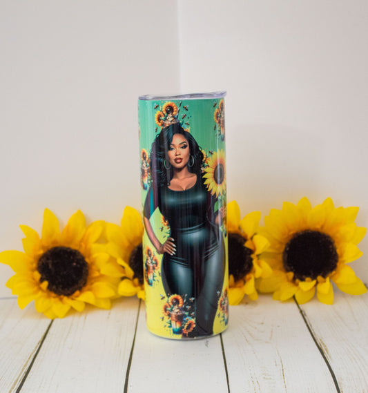 Thick Thighs & Sunflower Vibes 20oz Tumbler