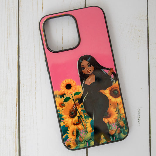 Sunflower Baddie Phone Case