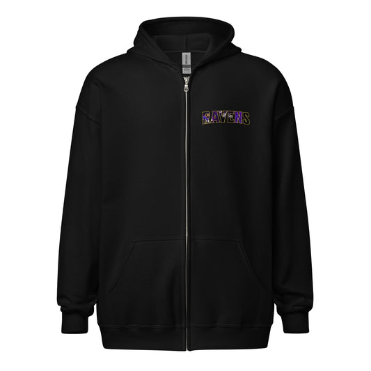 Ravens Zip up Fleece Jacket (Flowers)